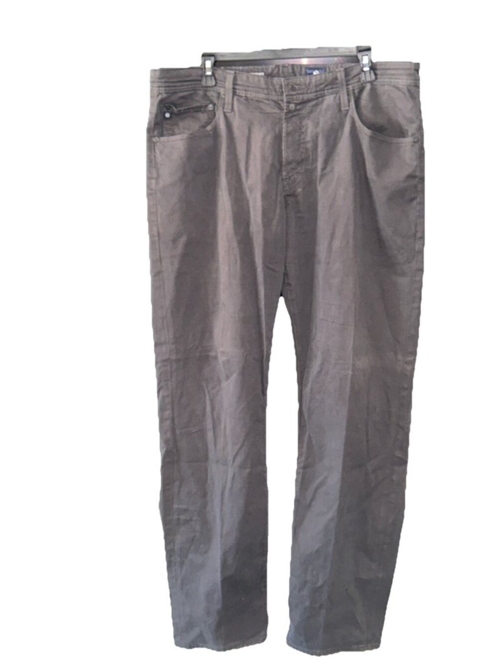 AG Adriano Goldschmied Men’s Gray Cotton Blend Denim Straight Jeans Size 36X32